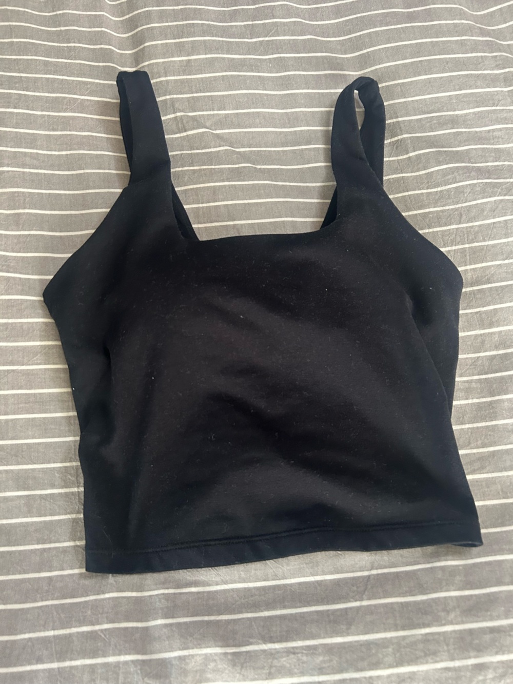 Women's athletic Black Crop Tank Top/Bra